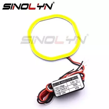 Sinolyn светодиодный ангельские глазки квадратные COB Halo кольцевые ходовые огни со стабилизатором напряжения для DRL Сменные аксессуары тюнинг стиль