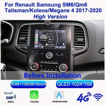 SINOSMART Android QLED 9.7” магнитола с CarPlay для Megane 4 / Koleos / Talisman / QM6 / SM6 (2016–2022), экран Tesla