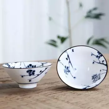 Синяя и белая керамическая чашка RI ONIY TEASET 70 мл