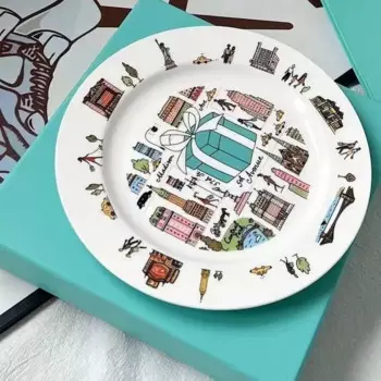 Синяя китайская тарелка, кружка для пар, Подарочная коробка, Свадебная Упаковка, подарок