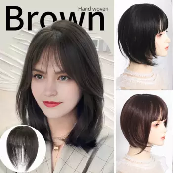 Синтетическая заколка для волос BEAUTYENTER, челка, прямая накладная часть волос, высокотемпературное волокно, парик, челка, заколка для наращивания волос