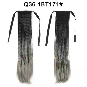 Синтетические удлинители волос с завязкой на косичках для конского хвоста накладные волосы в поддельных косичках длинные прямые волосы для женщин