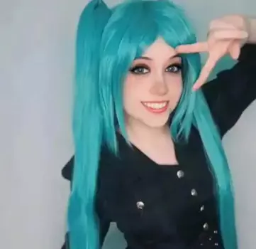 Синтетические волосы Sakura Hatsune Miku длинные хвосты зеленый парик для косплея