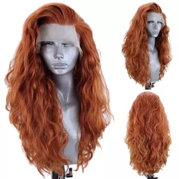 Синтетический длинный волнистый парик QW Ginger Loose Water Wave для женского костюма