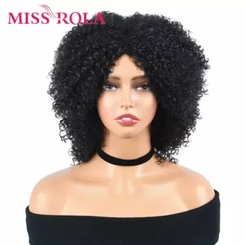 Синтетический парик MISS ROLA для чернокожих женщин, вьющиеся волнистые парики естественного цвета для женщин, вьющиеся Волнистые парики