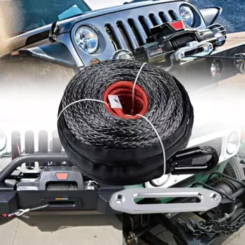 Синтетический трос для лебедок, 23 м * 13 мм, с защитным рукавом