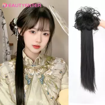 Синтетический женский конский хвост BEAUTYCODE, новый китайский Hanfu, парик в старинном стиле, косы Китайской Республики, Ретро стиль, низкий хвост