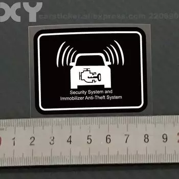Система безопасности и противоугонная наклейка для иммобилайзера для автомобильного знака (2,3 дюйма * 1,7 дюйма)