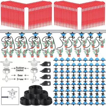 Система капельного полива с шлангом 1/8 дюйма, комплекты для воды 3/5 мм, разбрызгиватели капельной стрелки, излучатель капельной воды, 2 л, 4 л, 8 л, капельницы, коннектор 2/4-Way