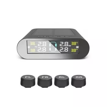 Система контроля давления в шинах TPMS, Беспроводная автоматическая система контроля яркости, на солнечной батарее, 4 датчика, аксессуары для украшения