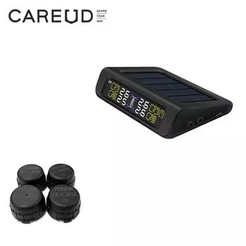 Система контроля состояния шин TPMS на солнечной батарее с 4 внешними датчиками, 882 PSI/бар