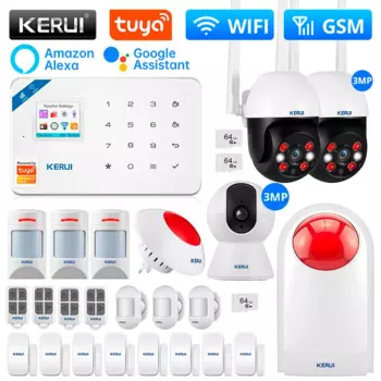 Система охранной сигнализации KERUI W181 для умного дома, охранная безопасность, 433 МГц, Wi-Fi, GSM, беспроводная сигнализация Tuya, управление через приложение для умного дома