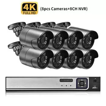 Система видеонаблюдения Gadinan 8MP для дома и улицы