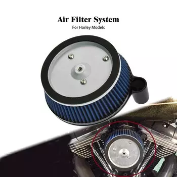 Система воздушного фильтра для мотоцикла, комплект голубого очистителя для Harley Touring Road Street Glide FLHX 2000-07 Dyna Fat Bob 00-17 Softail 00-15