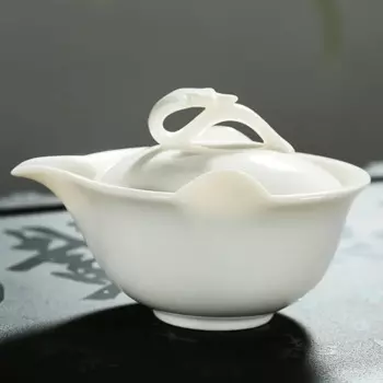 Ситечко для церемоний Gaiwan, ситечко для заварки, чаша из белого фарфора, чайная чашка, керамический чайный набор кунг-фу, чайный горшок, керамические аксессуары