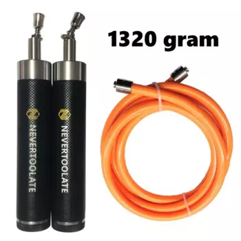 Скакалка NEVERTOOLATE тяжелая, 1320 г, фунта, со щелчком для головы, запасная, HIIT CROSSFIT, Скакалка для пропуска, ТПУ, стальной шнур