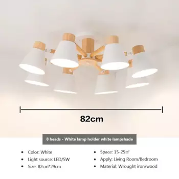 Скандинавская люстра из цельного дерева YongYing Lumin 240V