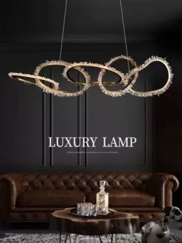 Скандинавская Новинка, светодиодная люстра в стиле постмодерн, Подвесная лампа из натурального хрусталя, простой светильник, роскошная люстра для гостиной и столовой, светильник