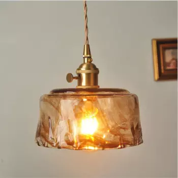 Скандинавская винтажная латунная стеклянная люстра B & B, лампа для столовой, прикроватная лампа, лампа для кафе, гостиной