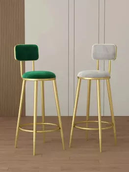 Скандинавский барный стул, современный простой золотой стул, Роскошный домашний барный стул, стул из железа