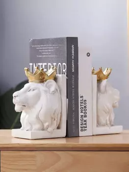 Скандинавский офисный книжный шкаф «Король Лев», креативное украшение, Книжная стойка для гостиной, кабинета, телевизора, винного шкафа, роскошное украшение