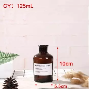 Скандинавский стиль, прозрачная коричневая стеклянная бутылка, ваза для спальни, настольные аксессуары для фотосъемки