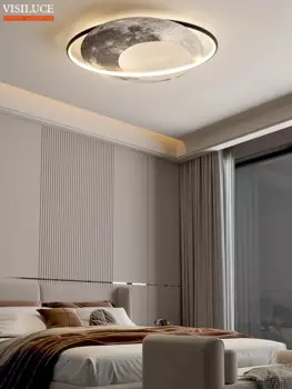 Скандинавский светодиодный потолочный светильник, фантастический Уход за глазами, украшение для гостиной, спальни, детской комнаты, 50 см, 44 Вт, 90-240 В, потолочный светильник в виде Луны