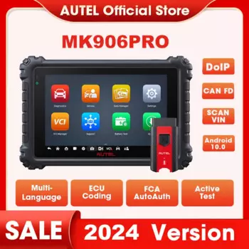 сканер диагностики авто Autel MaxiCOM MK906PRO диагностика автомобиля Bluetooth-устройство для кодирования ECU MK906 PRO, PK MS906BT MK906S PRO русская версия диагностический сканер