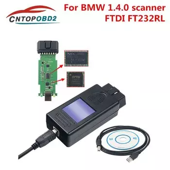Сканер для BMW 1.4.0 OBD2 считыватель кодов разблокированная версия с полными ЧИПАМИ FTDI Автомобильный диагностический интерфейс для BMW 1,4