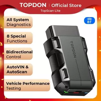 Сканер TOPDON TopScan Lite, умный диагностический инструмент, руководство по ремонту DTC, Bluetooth, считыватель кодов OBD2