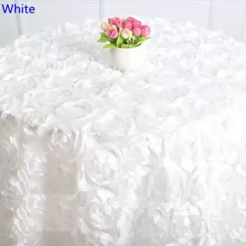 Скатерть атласная вышитая роза EVENTSDECOR