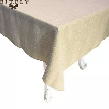 Скатерть BIT.FLY из хлопка и льна, серая/хаки