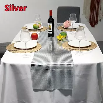 Скатерть-дорожка диско 7 цветов полиэстер