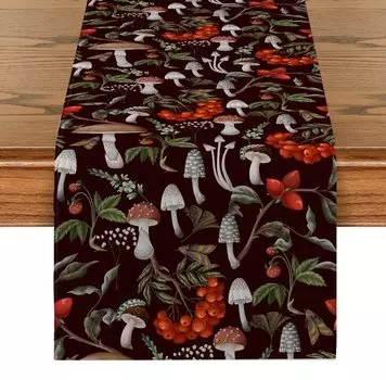 Скатерть-дорожка полиэстер цветочный рисунок