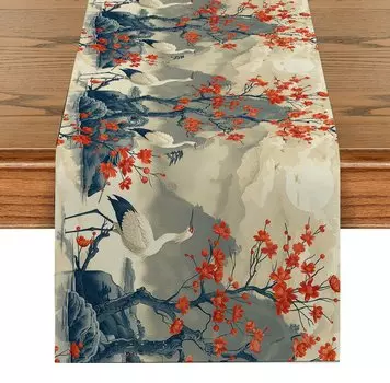 Скатерть-дорожка полиэстер пейзаж