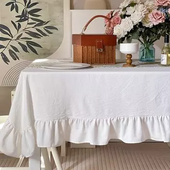 Скатерть из хлопка с рюшами