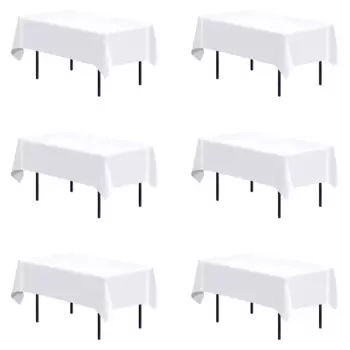 Скатерть прямоугольная моющаяся из полиэстера, 6 шт.