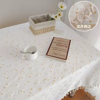 Скатерть ромашка полиэстер хлопок