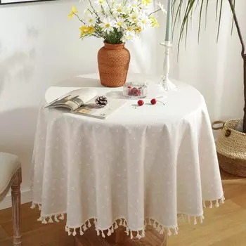 Скатерть с кисточками полиэстер/хлопок