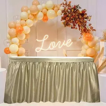 Скатерть-юбка золотая, полиэстер