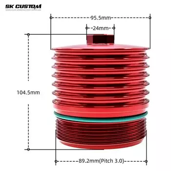 SKCUSTOM для BMW N62 N73 двигатель, специальная модификация автомобиля, часть E60 E63 E65 E53 E70, крышка масляного фильтра, корпус фильтра из алюминиевого сплава