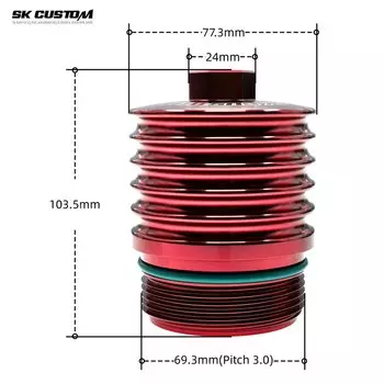 SKCUSTOM для Volkswagen Audi DSG 6-ступенчатая крышка фильтра коробки передач кованый алюминиевый сплав DQ250