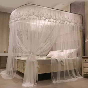 Складная москитная сетка защита для кровати легкая москитная сетка для защиты от гвоздей французская дверь для девочек спальня Zanzariera кровать палатка