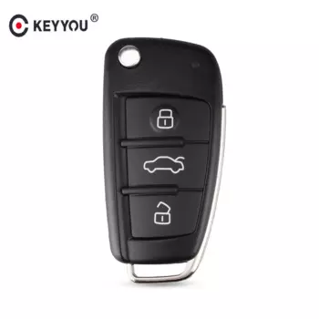 Складной чехол-брелок KEYYOU с 3 кнопками для Audi A6L Q7 A2 A3 A4 A6 A6L A8 TT 2008 2009 2010 2011