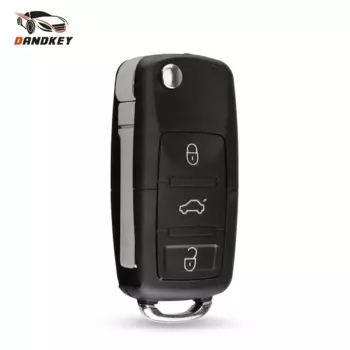 Складной чехол для ключа Dandkey для Vw, Volkswagen Jetta, Passat, Beetle, Polo, Bora, 3 кнопки, с логотипом