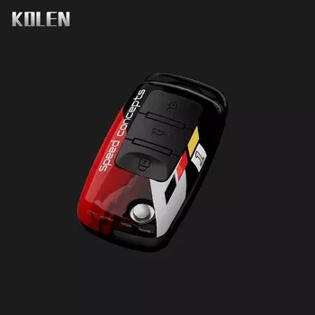 Складной чехол для ключей из АБС-пластика для Volkswagen VW Polo Golf Passat Beetle Caddy Tiguan Skoda Octavia Kodiaq Seat Leon Altea