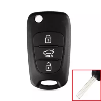 Складной чехол KEYYOU для автомобильного ключа-пульта с 3 кнопками, чехол для Hyundai Avante I30 IX35 Kia K2 K5 Sorento Sportage