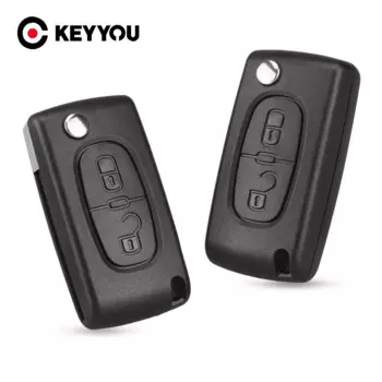 Складной чехол KEYYOU для автомобильного ключа с 2 кнопками 20 шт./лот для Citroen C2, C3, C4, C5, C6, C8, Xsara, Picasso, CE0536, HU83 Blade