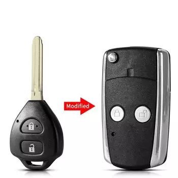 Складной дистанционный ключ KEYYOU, брелок для замены двух кнопок, для Toyota Camry чехол Matrix RAV4 Venza Yaris
