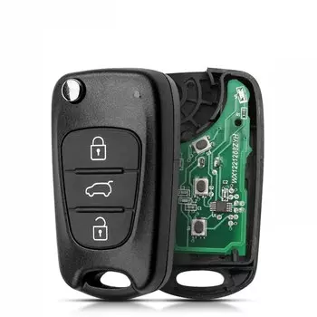 Складной флип-брелок KEYYOU с чипом ID46, 433 МГц, 3 кнопки, пульт дистанционного управления для Hyundai I20 I30 IX35 Avante, Kia